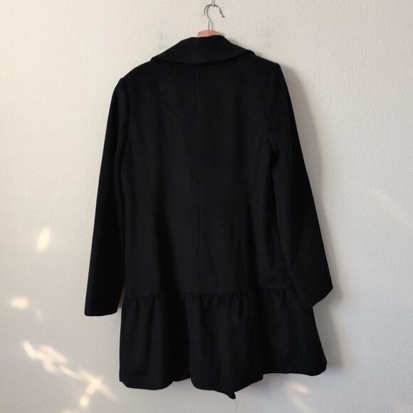 NWT Gal Meets Glam Wool Blend Peacoat Trench Coat Womens Large Classy New $270 - Picture 5 of 7